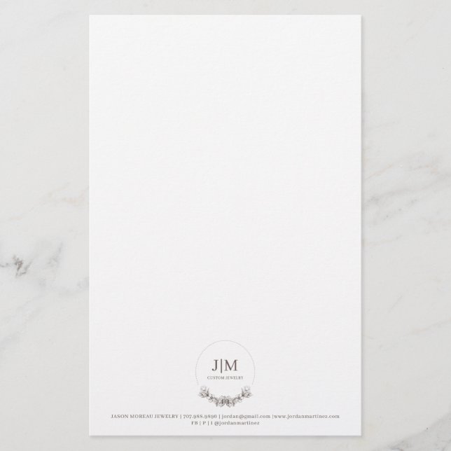 Carte de visite simple et moderne pour bijoutier a (Devant)
