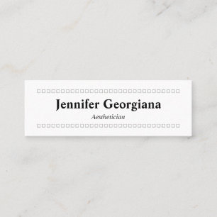 Carte de visite simple et propre d'esthéticien