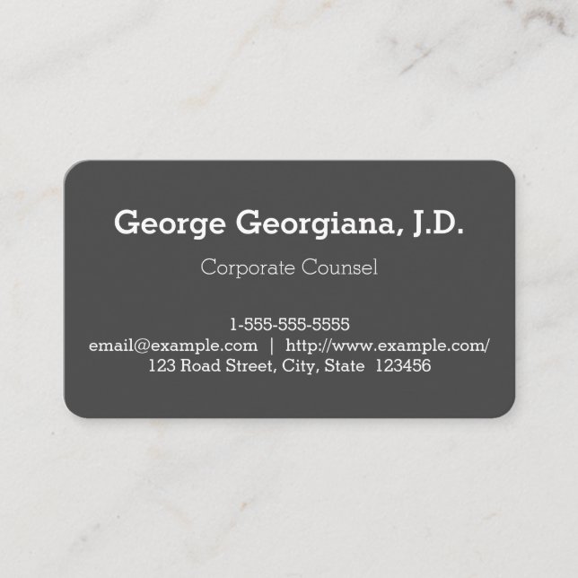 Carte de visite simple et simple des conseils d'en (Devant)
