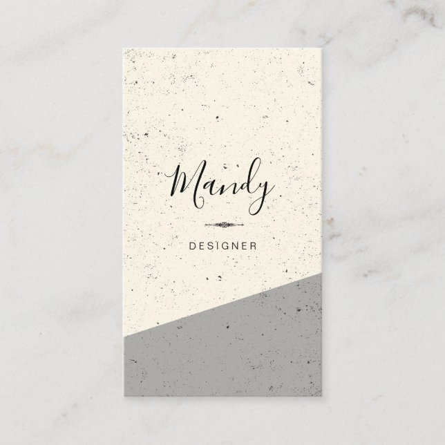 Carte De Visite Simple et tendance / Speckled (gris) (Devant)
