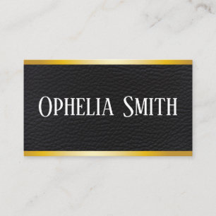 Carte De Visite Simple / Faux Cuir et Gold Triage