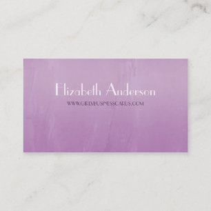 Carte De Visite Simple fille violet chic brossé Abstrait