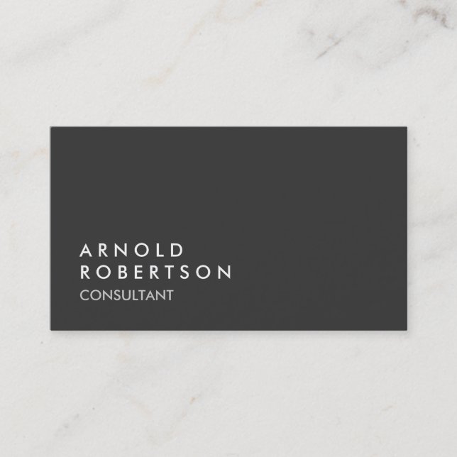 Carte de visite simple gris clair tendance (Devant)