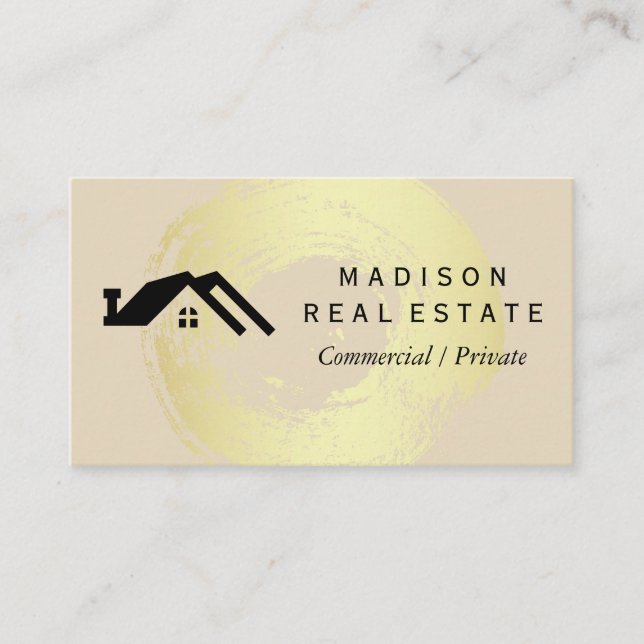 Carte De Visite Simple (gris) / Logo de la maison II (Devant)