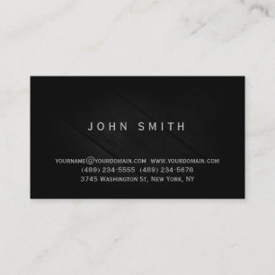 Carte de visite simple gris noir