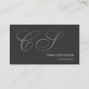 Carte de visite simple gris simple moderne