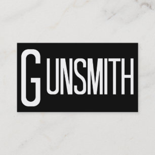 Carte de visite simple Gunsmith Black