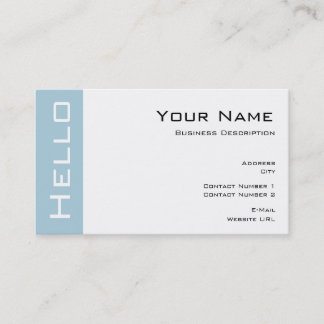 Carte de visite simple Hello
