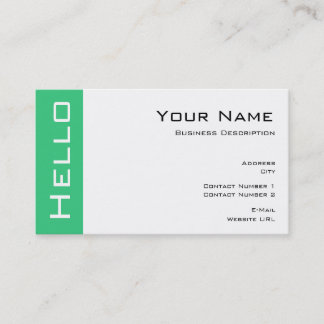 Carte de visite simple Hello