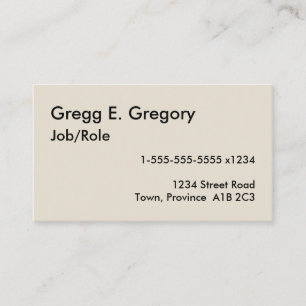 Carte De Visite Simple, Humble et Mini