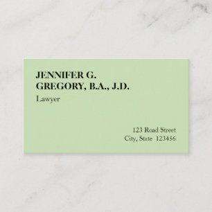 Carte de visite simple, humble et minimal