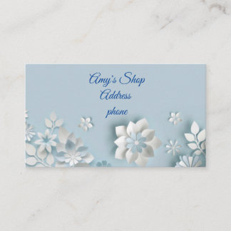 Carte De Visite Simple kitschy bleu clair 