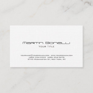 Carte de visite simple lin simple tendance