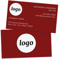 Simple Logo et Texte Rouge Bourgogne Foncé