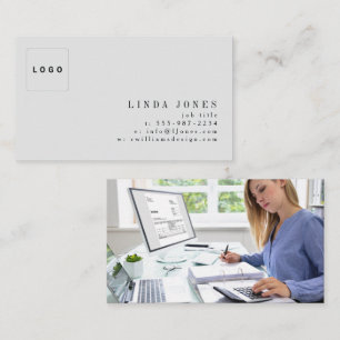 Carte De Visite Simple Logo Photo Moderne Minimaliste Professionne