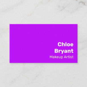 Carte De Visite Simple Lumineuse Violet Gras Moderne Vibrant
