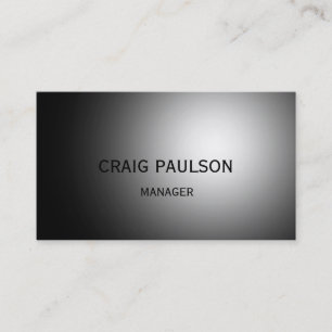 Carte de visite Simple Manager en noir clair