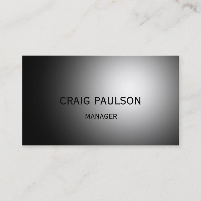 Carte de visite Simple Manager en noir clair (Devant)