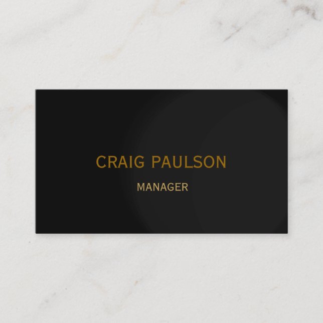 Carte de visite Simple Manager en noir clair (Devant)