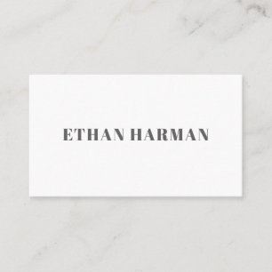 Carte De Visite Simple Masculine gris moderne