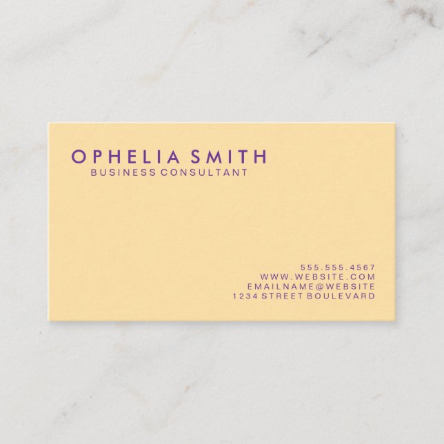 Carte De Visite Simple minimal (Devant)