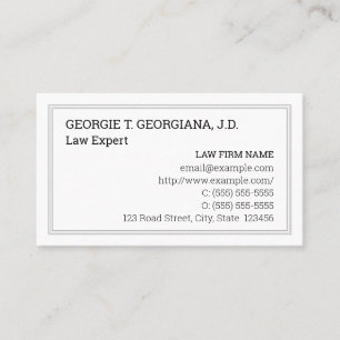 Carte de visite simple, minimal et de base