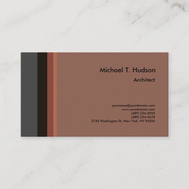 Carte De Visite Simple minimaliste Architecture simple moderne (Devant)