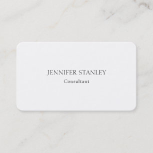 Carte De Visite Simple minimaliste blanc professionnel élégant