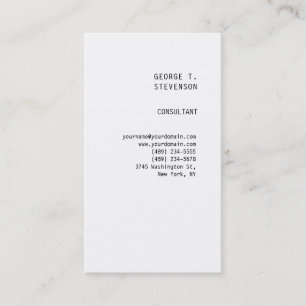 Carte De Visite Simple minimaliste blanc simple vertical propre