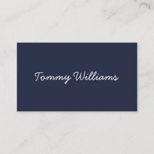 Carte De Visite Simple minimaliste bleu marine