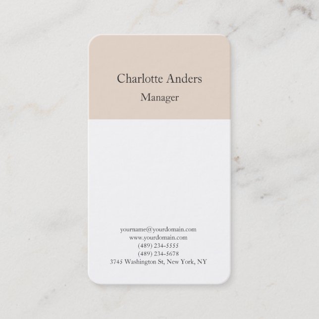 Carte De Visite Simple minimaliste classique (Devant)