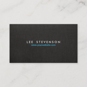 Carte De Visite Simple minimaliste Linge noir solide Look No 2
