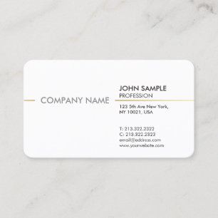 Carte De Visite Simple minimaliste moderne Professionnel Élégant