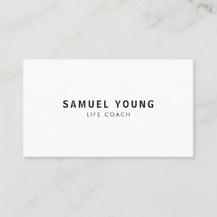Carte De Visite Simple minimaliste noir et blanc