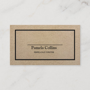 Carte De Visite Simple minimaliste professionnel élégant Kraft