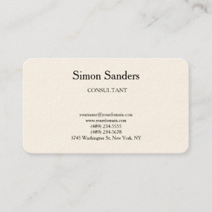 Carte De Visite Simple minimaliste rétro classique