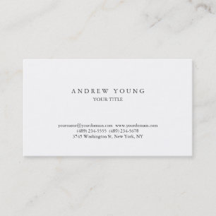Carte De Visite Simple minimaliste simple professionnel