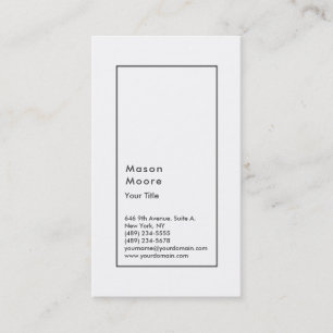 Carte De Visite Simple minimaliste Style moderne Professionnel Bla