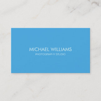 Carte De Visite Simple Minimum Professionnel Élégant bleu