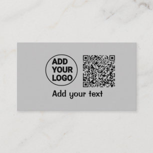 Carte De Visite Simple minimum q r code ajouter logo code d'analys