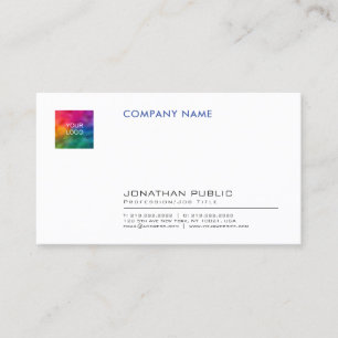 Carte De Visite Simple Modèle d'entreprise Ajouter un logo Créer v