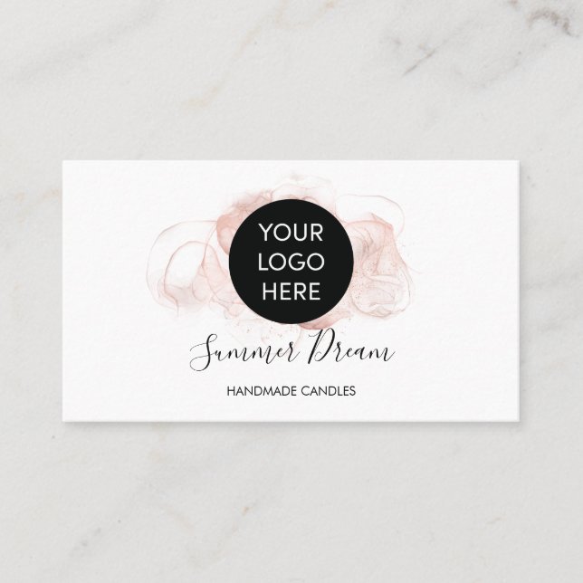 Carte De Visite Simple Modern Feminine Elegant Chic QR code (Devant)
