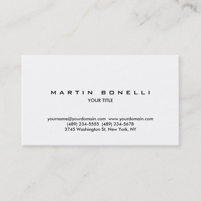 Carte de visite simple moderne (Devant)