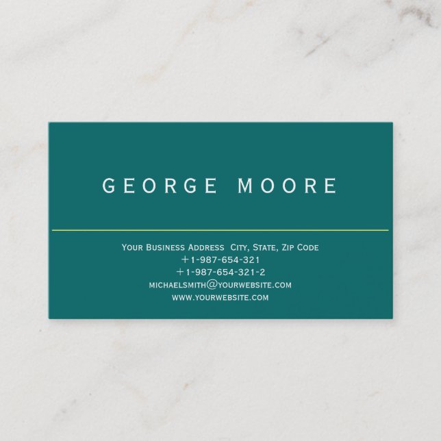 Carte de visite simple moderne (Devant)