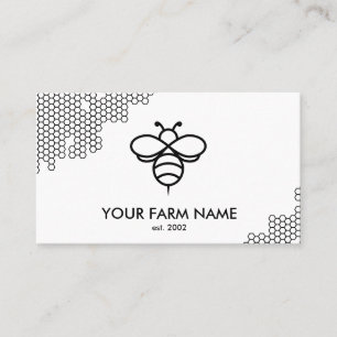Carte De Visite Simple moderne apiculteur Apiariste ferme d'abeill