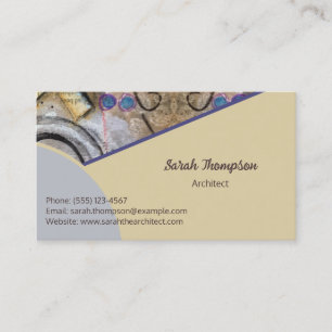 Carte De Visite Simple moderne avec accents Abstraits QR Code