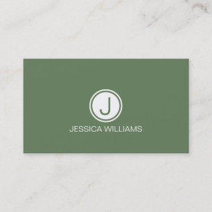 Carte De Visite Simple moderne blanc & Sage-Green SEO SpecialisT
