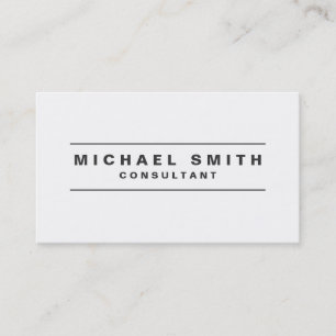 Carte De Visite Simple moderne blanc simple élégant professionnel