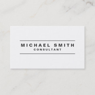 Carte De Visite Simple moderne blanc simple élégant professionnel