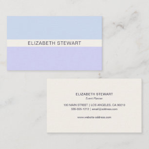 Carte De Visite Simple moderne bleu clair et Lavender Professional